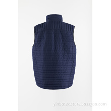 Woven light padding vest with quilting